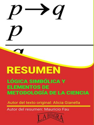 cover image of Resumen de Lógica Simbólica y Elementos de Metodología de la Ciencia de Alicia Gianella
